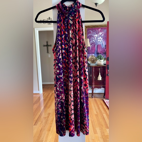 Trina Turk dress mixed media print, EUC - Picture 3 of 7